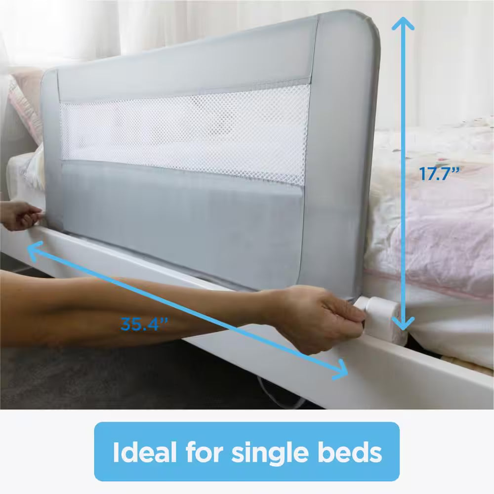 Swing Down Baby Bed Rail – Secure Guard for Kids and Single Mattresses