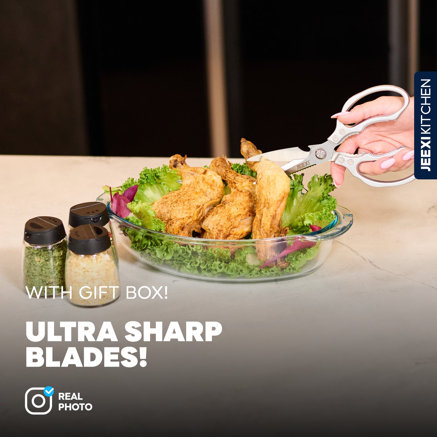 Stainless Steel Multi-Purpose Kitchen Scissors (2-Pack)