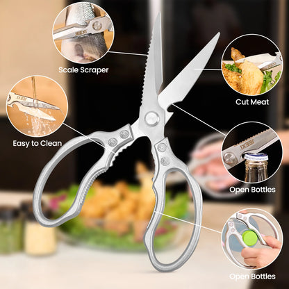 Stainless Steel Multi-Purpose Kitchen Scissors (2-Pack)