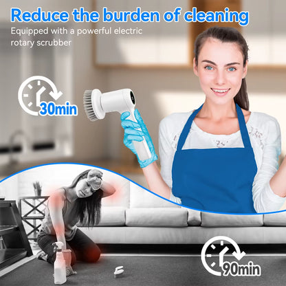 5-in-1 Spin Cleaning Brush - Cordless & Rechargeable
