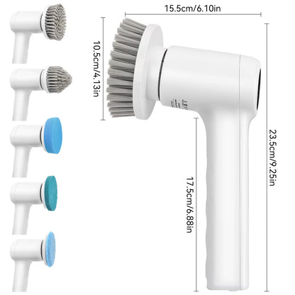 5-in-1 Spin Cleaning Brush - Cordless & Rechargeable