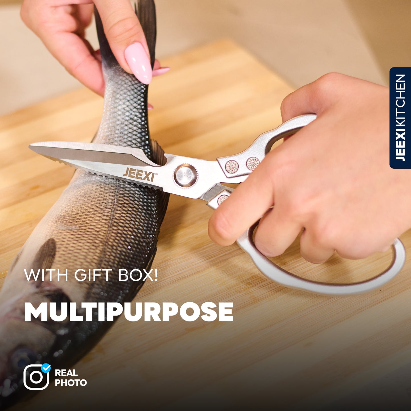 Stainless Steel Multi-Purpose Kitchen Scissors (2-Pack)