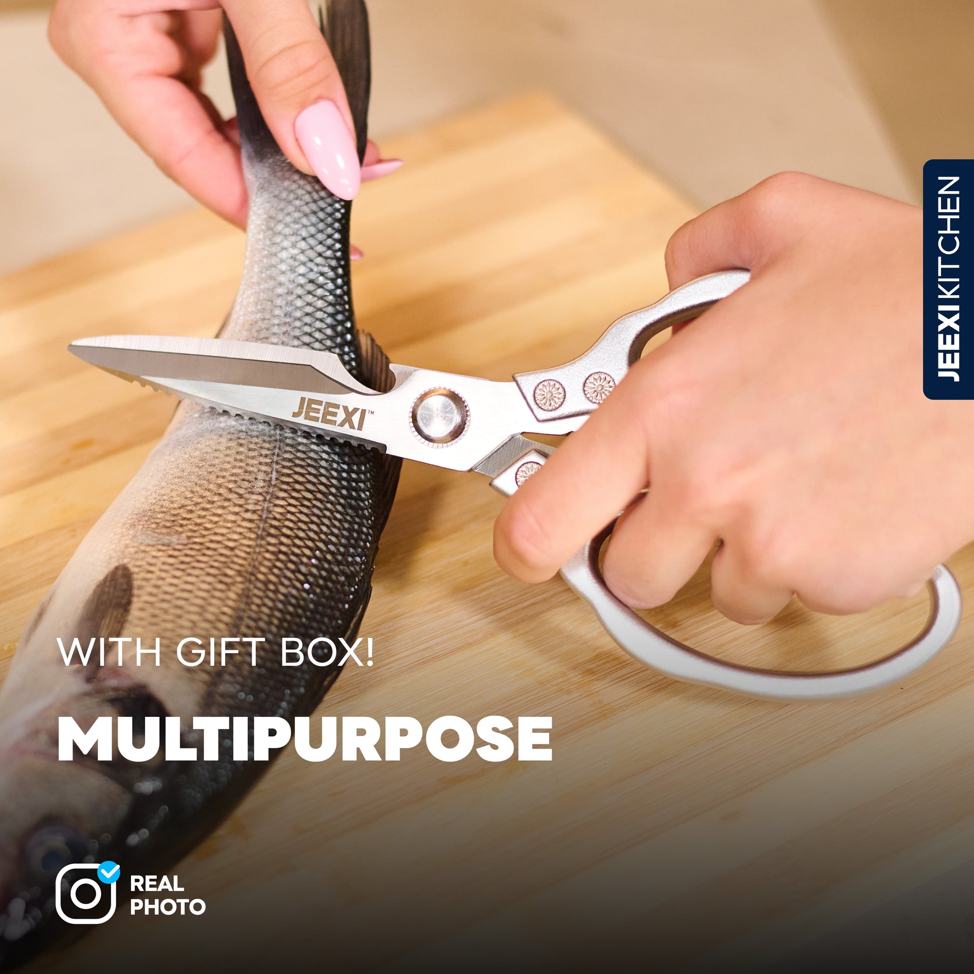 Stainless Steel Multi-Purpose Kitchen Scissors (2-Pack)