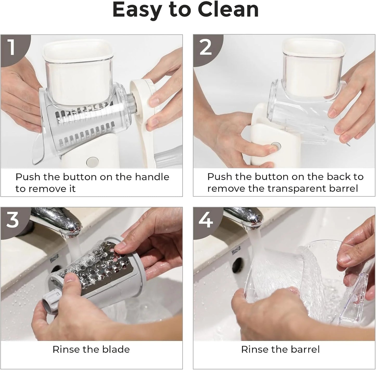 5-in-1 Drum Cheese Shredder for Veggies & Nuts