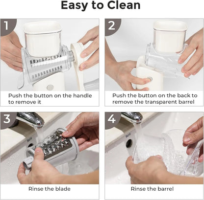 5-in-1 Drum Cheese Shredder for Veggies & Nuts