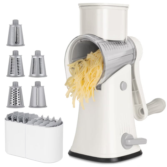 5-in-1 Drum Cheese Shredder for Veggies & Nuts