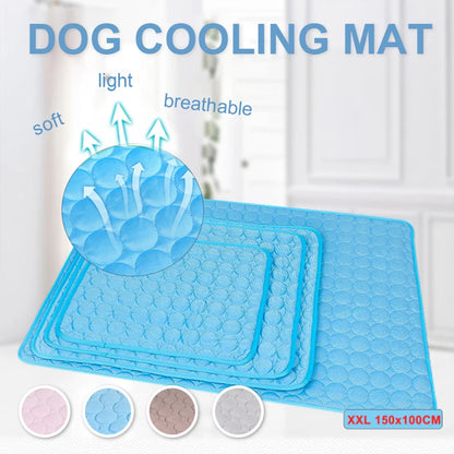 Hands-Free Pet Cooling Mat for Dogs and Cats – Self-Cooling, Portable Summer Bed