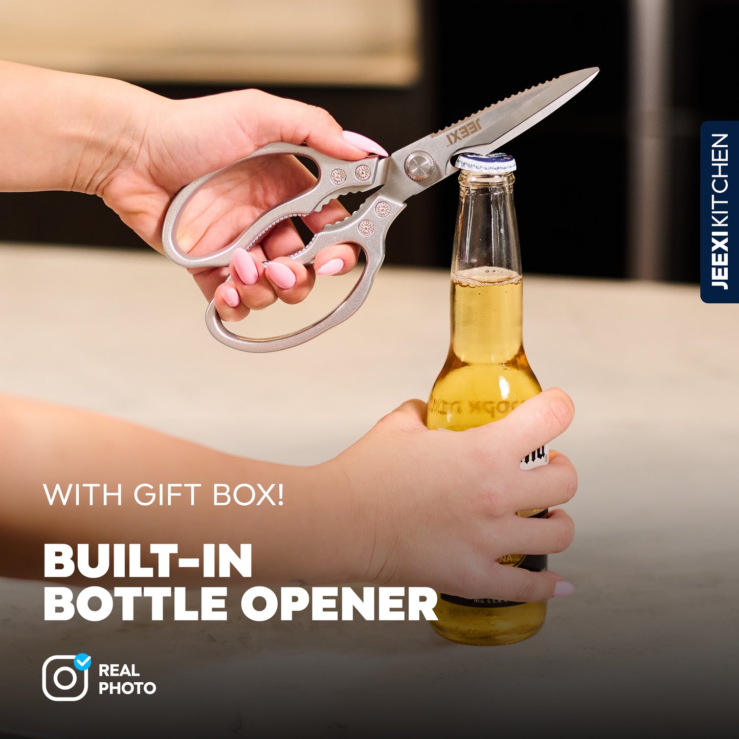 Stainless Steel Multi-Purpose Kitchen Scissors (2-Pack)